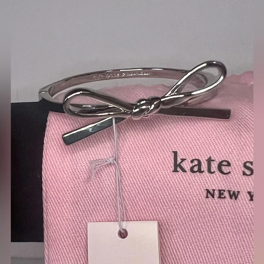 NWT Kate Spade Silver Bow Bracelet - Picture 4 of 10
